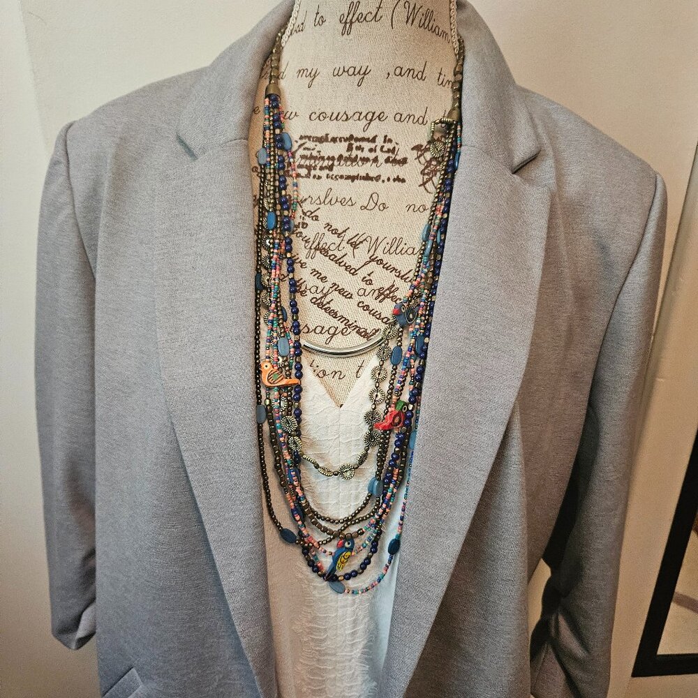 3/$25 multi-strand beaded necklace from India